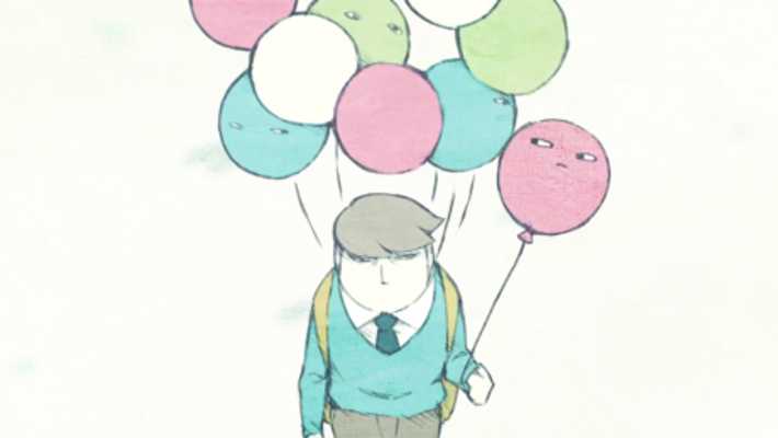 Balloon Vendor and Weeping Girl